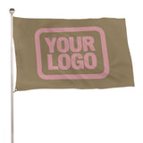 Custom Light Khaki Light Pink Flag