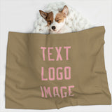 Custom Light Khaki Light Pink Pet Blanket