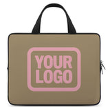Custom Light Khaki Light Pink Laptop Bag