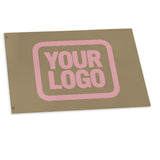 Custom Light Khaki Light Pink Flag
