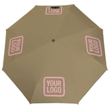 Custom Light Khaki Light Pink Automatic Umbrella