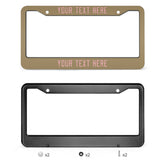 Custom Light Khaki Light Pink License Plate Frame