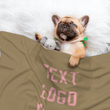 Custom Light Khaki Light Pink Pet Blanket