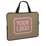 Custom Light Khaki Light Pink Laptop Bag