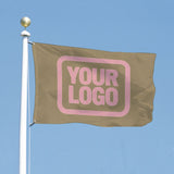 Custom Light Khaki Light Pink Flag