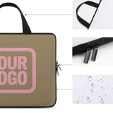Custom Light Khaki Light Pink Laptop Bag