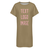 Custom Light Khaki Light Pink Nachthemd