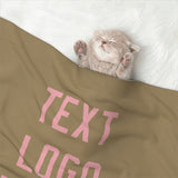Custom Light Khaki Light Pink Pet Blanket