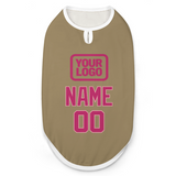 Custom Light Khaki Pink Pet Vest