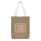Custom Light Khaki Pink Canvas Tote Bag
