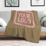 Custom Light Khaki Light Pink Blanket
