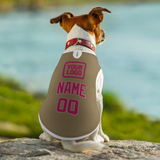 Custom Light Khaki Pink Pet Vest