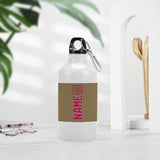 Custom Light Khaki Pink Sports Bottle