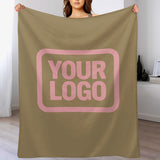 Custom Light Khaki Light Pink Blanket