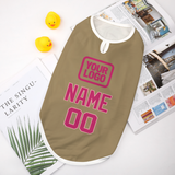 Custom Light Khaki Pink Pet Vest