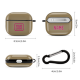 Custom Light Khaki Pink AirPods Case (3rd Generation)