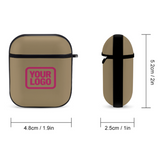 Custom Light Khaki Pink AirPods Case