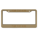 Custom Light Khaki Khaki License Plate Frame