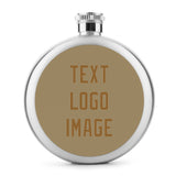 Custom Light Khaki Khaki Hip Flask