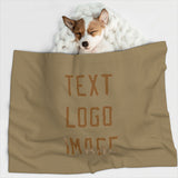 Custom Light Khaki Khaki Pet Blanket