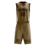 Custom Light Khaki Khaki Basketball Set