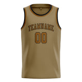 Custom Light Khaki & Khaki Colors Design Sports Basketball Jersey