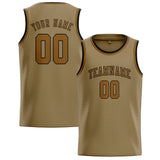 Custom Light Khaki & Khaki Colors Design Sports Basketball Jersey