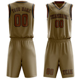 Custom Light Khaki Khaki Basketball Set
