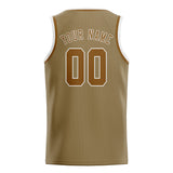 Custom Light Khaki & Khaki Colors Design Sports Basketball Jersey