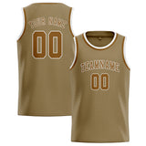 Custom Light Khaki & Khaki Colors Design Sports Basketball Jersey