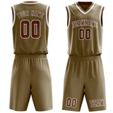 Custom Light Khaki Khaki Basketball Set