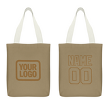Custom Light Khaki Light Khaki Canvas Tote Bag