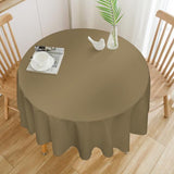 Custom Light Khaki Light Khaki Round Table Cloth