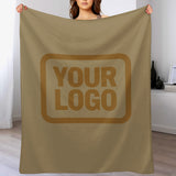 Custom Light Khaki Khaki Blanket