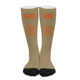 Custom Light Khaki Orange Knee-High Sock