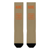 Custom Light Khaki Orange Knee-High Sock