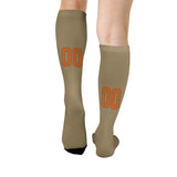 Custom Light Khaki Orange Knee-High Sock