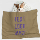 Custom Light Khaki Light Purple Pet Blanket