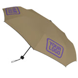 Custom Light Khaki Light Purple Automatic Umbrella