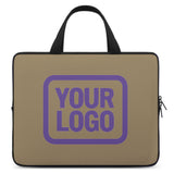 Custom Light Khaki Light Purple Laptop Bag