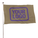 Custom Light Khaki Light Purple Flag