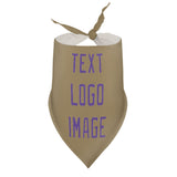 Custom Light Khaki Light Purple Pet Scarf