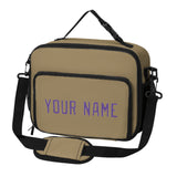 Custom Light Khaki Light Purple Lunch Bag