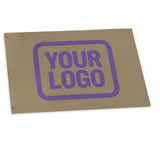 Custom Light Khaki Light Purple Flag