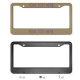 Custom Light Khaki Light Purple License Plate Frame