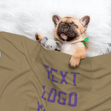 Custom Light Khaki Light Purple Pet Blanket