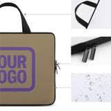 Custom Light Khaki Light Purple Laptop Bag