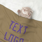 Custom Light Khaki Light Purple Pet Blanket