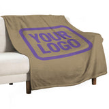 Custom Light Khaki Light Purple Blanket