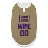 Custom Light Khaki Purple Pet Vest
